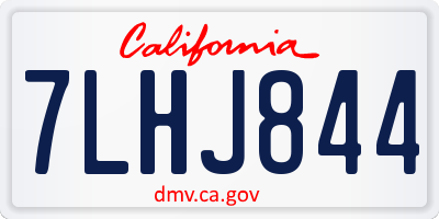 CA license plate 7LHJ844