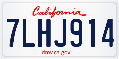 CA license plate 7LHJ914