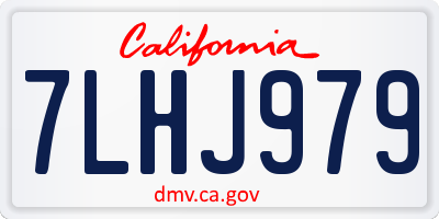 CA license plate 7LHJ979