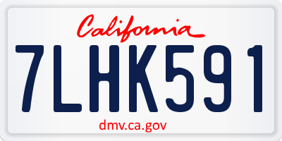 CA license plate 7LHK591