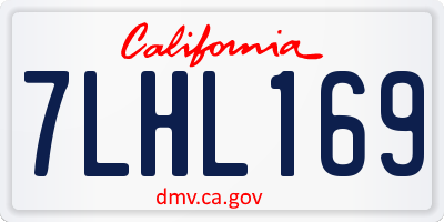 CA license plate 7LHL169