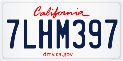 CA license plate 7LHM397