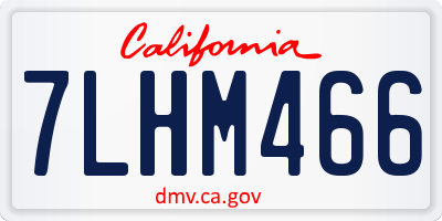 CA license plate 7LHM466