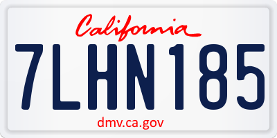 CA license plate 7LHN185