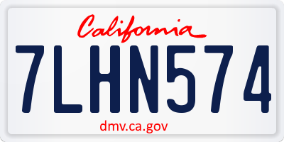 CA license plate 7LHN574