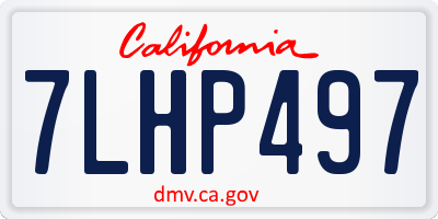 CA license plate 7LHP497