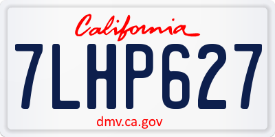 CA license plate 7LHP627