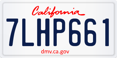 CA license plate 7LHP661