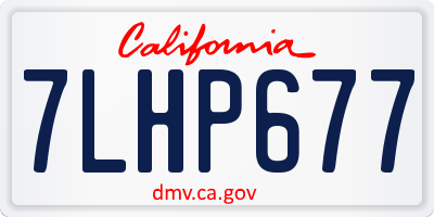 CA license plate 7LHP677