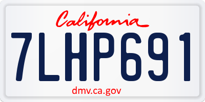 CA license plate 7LHP691