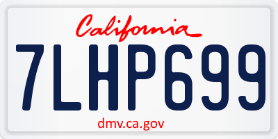 CA license plate 7LHP699