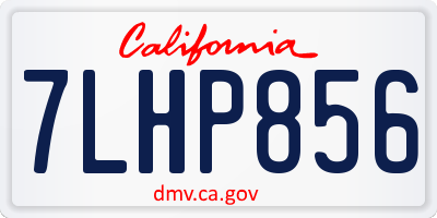 CA license plate 7LHP856