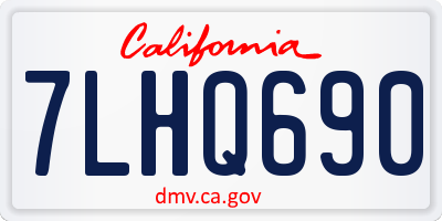 CA license plate 7LHQ690