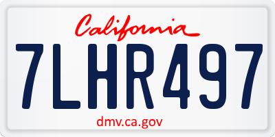 CA license plate 7LHR497