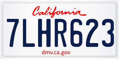 CA license plate 7LHR623