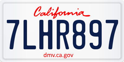 CA license plate 7LHR897