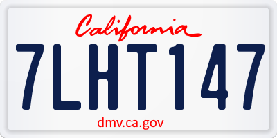 CA license plate 7LHT147