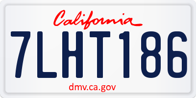 CA license plate 7LHT186