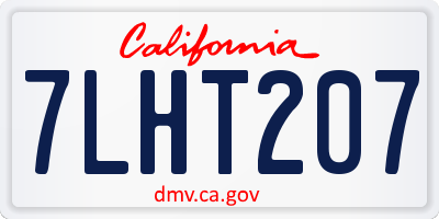 CA license plate 7LHT207
