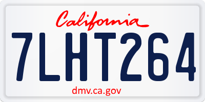 CA license plate 7LHT264