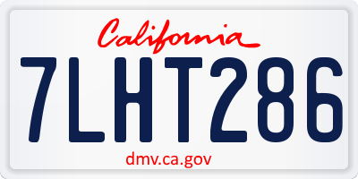 CA license plate 7LHT286