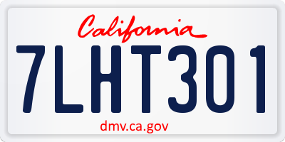 CA license plate 7LHT301