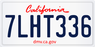 CA license plate 7LHT336