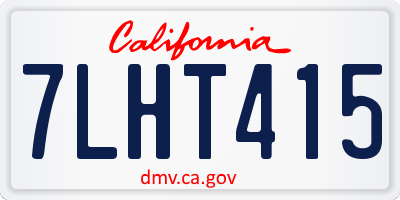 CA license plate 7LHT415