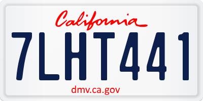 CA license plate 7LHT441