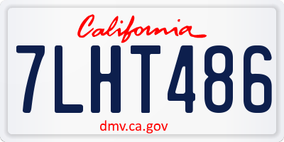 CA license plate 7LHT486