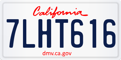 CA license plate 7LHT616