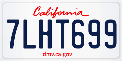 CA license plate 7LHT699