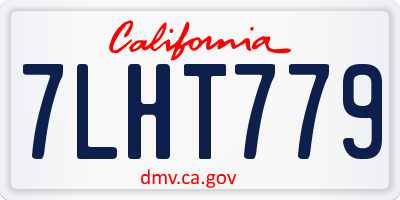 CA license plate 7LHT779