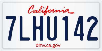 CA license plate 7LHU142