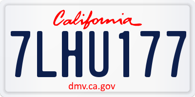 CA license plate 7LHU177