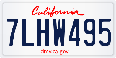 CA license plate 7LHW495