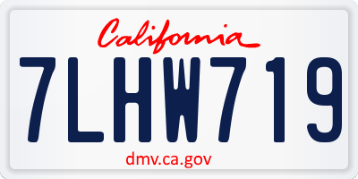 CA license plate 7LHW719