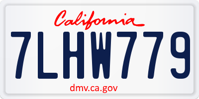 CA license plate 7LHW779