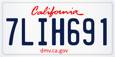 CA license plate 7LIH691