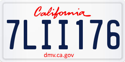 CA license plate 7LII176