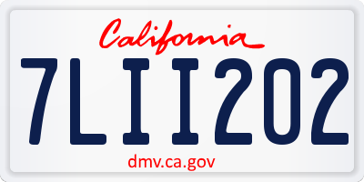 CA license plate 7LII202