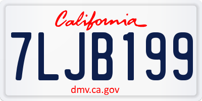CA license plate 7LJB199