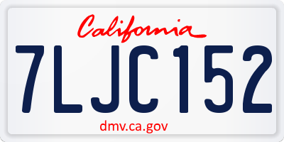 CA license plate 7LJC152