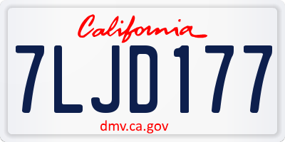 CA license plate 7LJD177