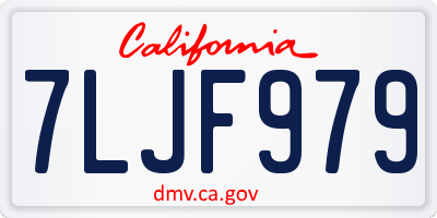CA license plate 7LJF979