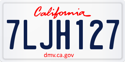 CA license plate 7LJH127