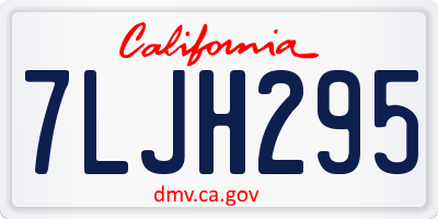 CA license plate 7LJH295