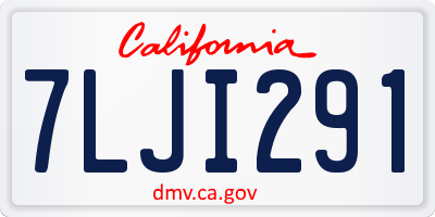 CA license plate 7LJI291