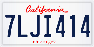 CA license plate 7LJI414