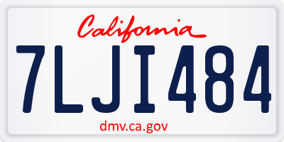 CA license plate 7LJI484